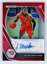 2021-22 Panini Prizm Draft Picks Red /199 Jalen Crutcher #DP-JCR Auto