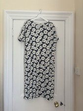 Seasalt Top Shell Floral Cotton Stretch Midi Tunic Dress Relaxed Loose UK 14