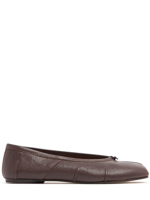 MAISON MARGIELA Tabi Moka Brown Leather Ballerina Flats New & Authentic