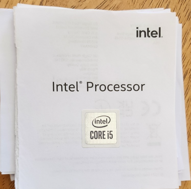 Adesivo Originale Intel Core I5 10a Gen – Distintivo Metallo 18x18mm