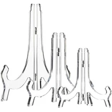 Clear Acrylic Easels Display Stands for Pictures, Plates, Weddings, Home Decor