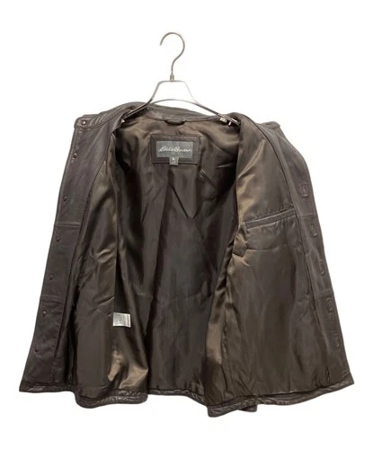 Eddie Bauer Lamb Leather Jacket Men's Size M Brown image 6