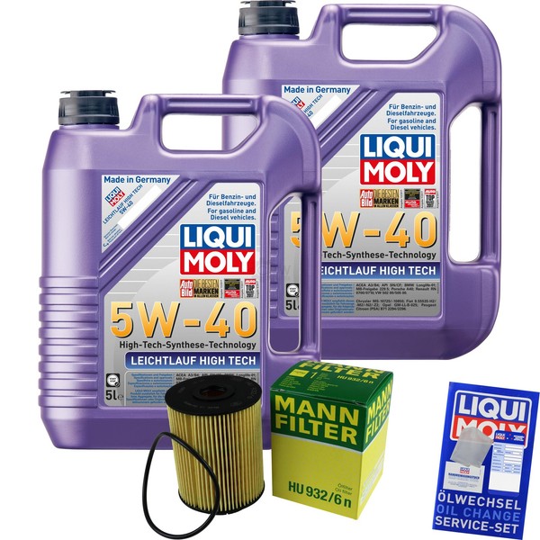 Inspektionspaket 10L Liqui Moly 5W-40 FüR VW Transporter IV Bus 2.8 VR6 Golf III-image