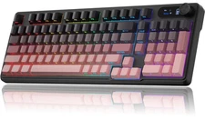 BlueFinger Wireless Gaming Keyboard, RGB Backlit, Tri-Mode Bluetooth/2.4G/USB...