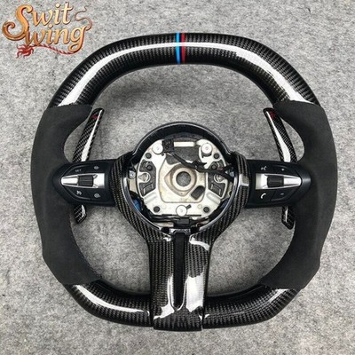 Alcantara Carbon Fiber Steering Wheel For BMW F10 F15 F16 M5 M6 M3 M4 F30 F32