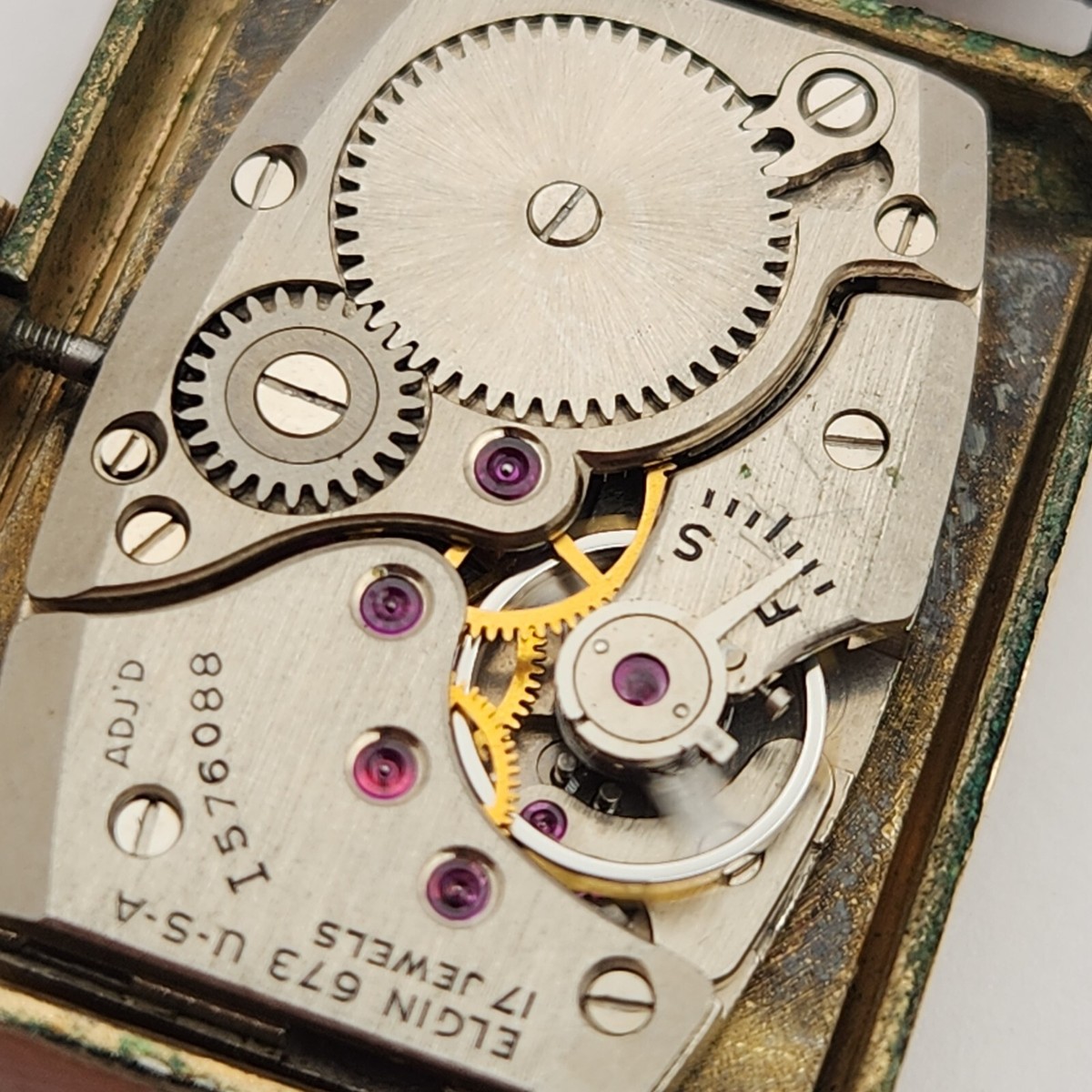 Vintage ELGIN 673 U.S.A 17Jewels Men's manual winding watch 10K