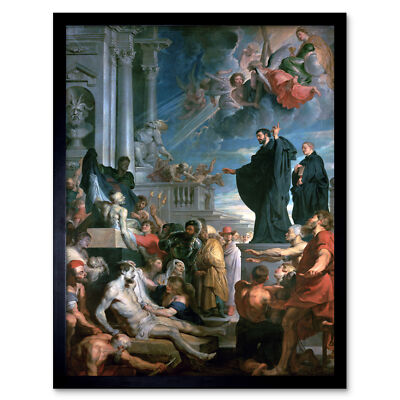Rubens Die Wunder des heiligen Franz Xaver Kunstdruck gerahmt 12x16