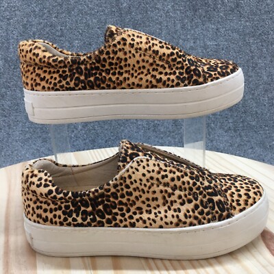 J/Slides Shoes Womens 6.5 M Heidi Platform Sneakers Brown Leopard Print Comfort