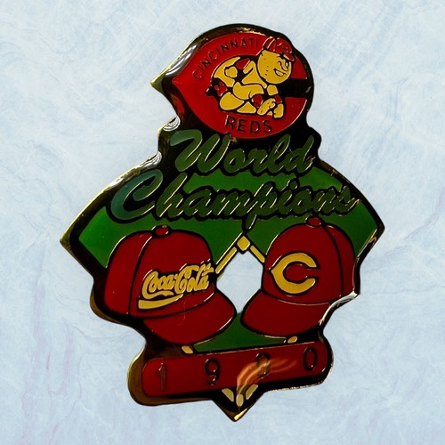 New Unused Cincinnati Reds Coca Cola World Series Champions 1990 Lapel Hat Pin - Picture 2 of 2