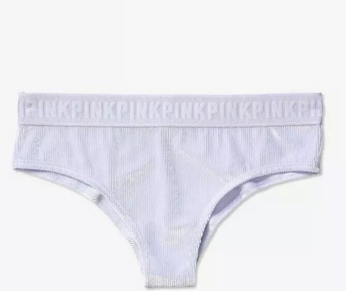 Neu Set 4 Stck. Victoria's Secret rosa Logo gerippt Samt Wangenhose Größe L - Bild 2 von 10