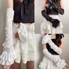 Girls Lace Wrist Gloves Graceful Sleeve Bridal Wrist Warmer Arm Gloves