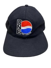 Pepsi One Calorie Black Soda Strapback Baseball Hat Cap