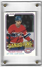 RARE 1981 OPC #183 REJEAN HOULE AUTOGRAPHED CARD MINT !!!!!
