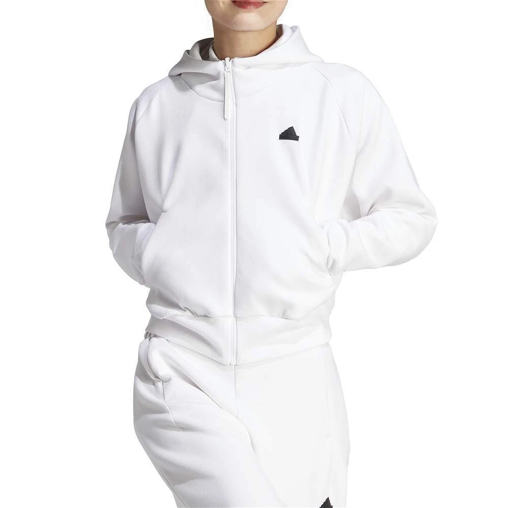 adidas Women s Sweatshirt with Hoodie Zip adidas Z.N.E. White Code IN5133