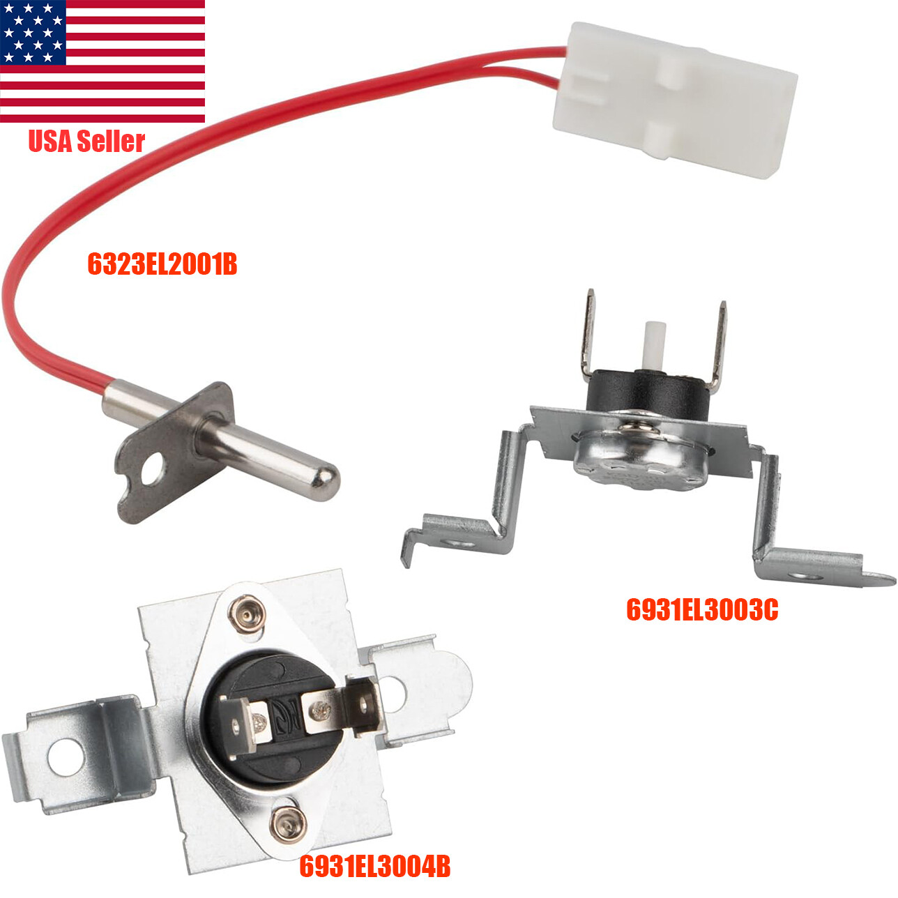 LG Dryer Thermostat & Thermistor Kit AGM75510744 AGM30045804