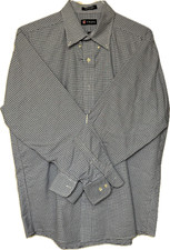 Chaps Long Sleeve Dress Shirt Classic Fit Oxford 16.0-16.5 32-33 Wrinkle Free