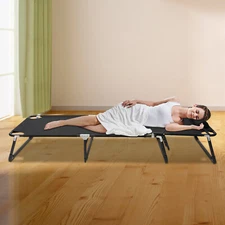 Adults Folding Sleeping Cot Office Nap Bed Heavy Duty Adjustable Cots Camping