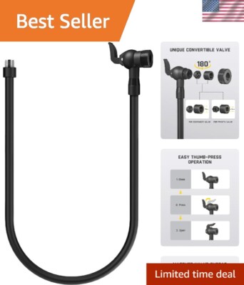 Universal Tire Inflator Extension Hose - Perfect for Schrader & Presta Valve
