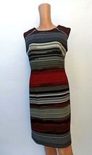 Karin Stevens multi color sheath dress size 6 fitting dress 94% polyester