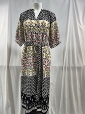 NWT Ann Taylor Floral Shirt Dress with Puff Sleeves Size 12 Tall Tie Waist
