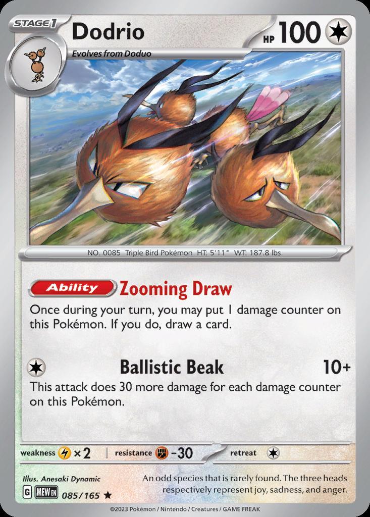 Pokemon Dodrio (85/210) 151 NM HOLO