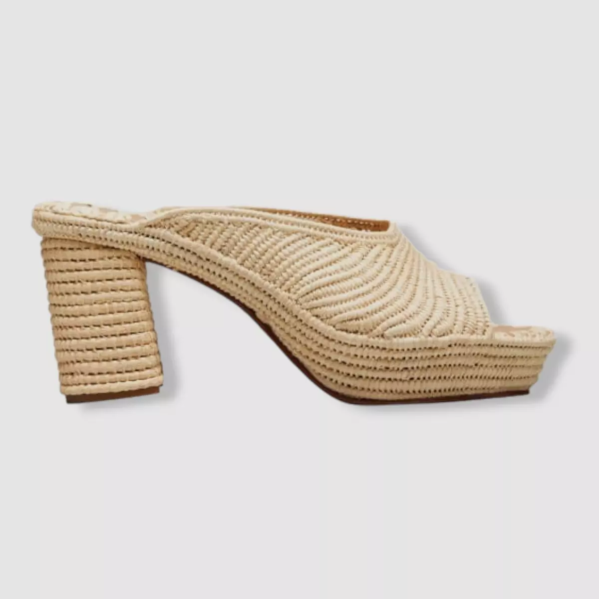 385 Carrie Forbes Women s Beige Aliyah Raffia Slide Sandals Shoes
