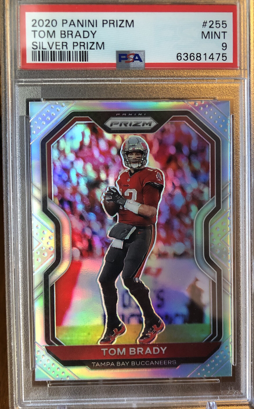 2020 Panini Prizm Tom Brady Silver Prizm #255 PSA 9 MINT TAMPA BAY BUCCANEERS