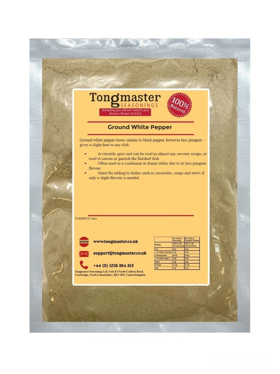 Ground White Pepper - 500g