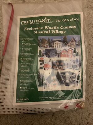 Mary Maxim Plastic Canvas Musical Village Needlepoint Kit Dr s Office 2931 Xmas