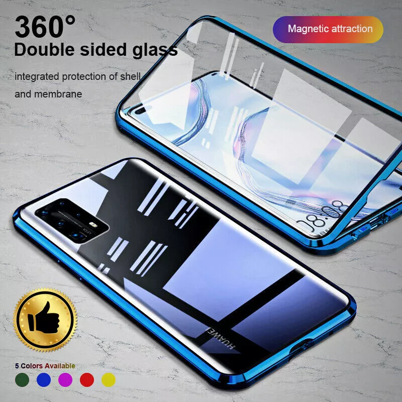 For Huawei P50 P40 P20 Mate 30 10 Pro Lite Magnetic Glass Case Cover eBay