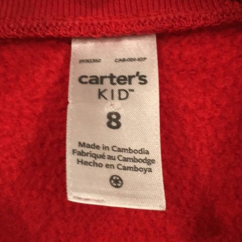 Carter's Girls Sz 8 Merry Everything! Pullover Sweatshirt Shimmer - Picture 4 of 11
