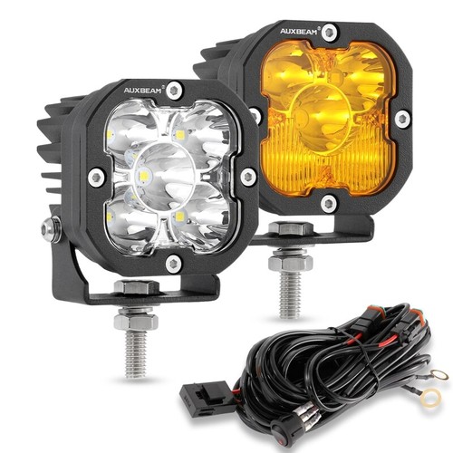 AUXBEAM 3" LED Light Cube Bar Combo Beam Pods Driving Fog Lamp Offroad ATV UTV - Afbeelding 9 van 12