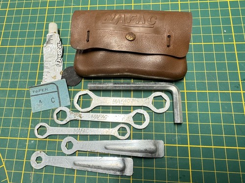 sacoche vélo ancien MAFAC trousse a outils France