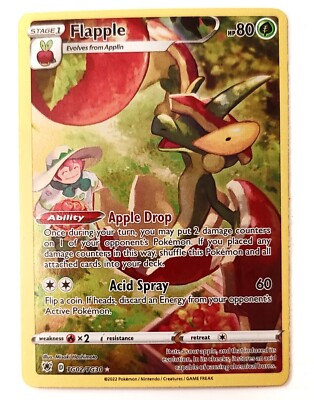 flapple pokemon card full art Vmax 019/163 Battle Styles NM Ultra Rare Listed cards may have imperfections. PSA 10 Flapple #074 Paradise