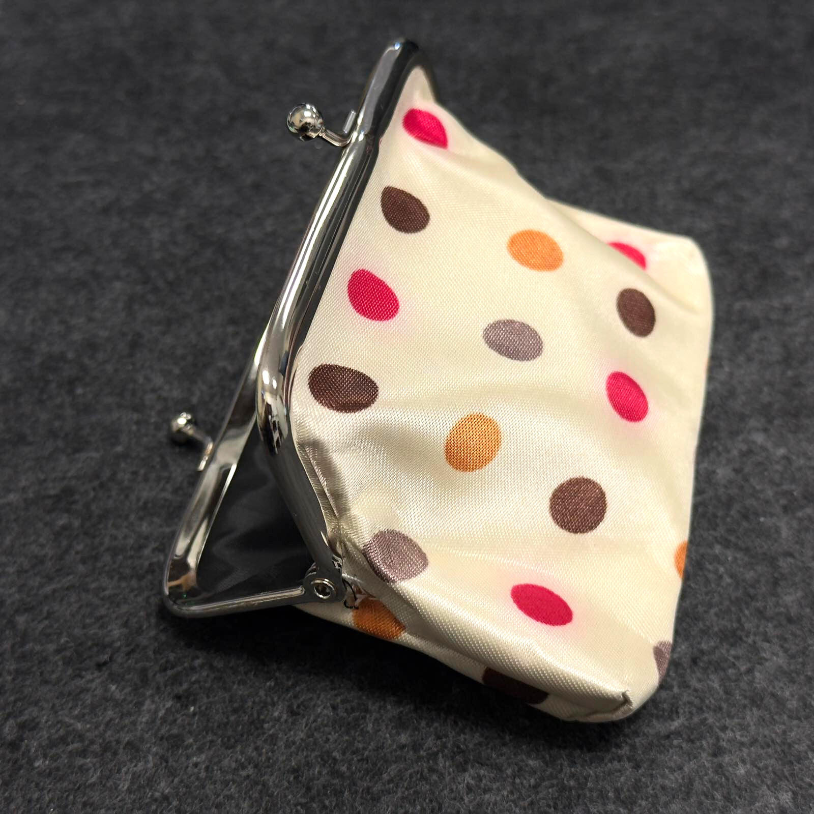 3 Pcs Polka Dots Buckle Coin Purses Vintage Pouch Kiss-lock Change Purse Wallet