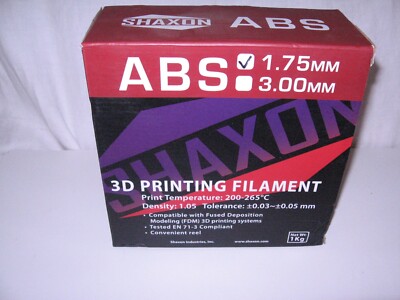 Shaxon 3D Printer ABS Filament 1.75mm Color Florescent Black | eBay