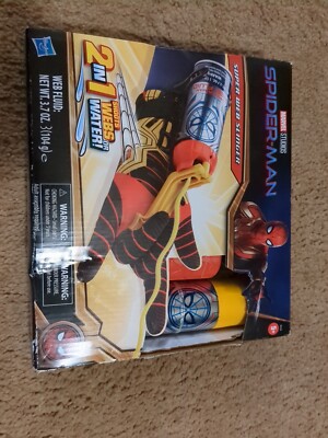 New Marvel Spider-Man Super Web Slinger 2 in 1 Shoots Webs or Water Shooter Toy