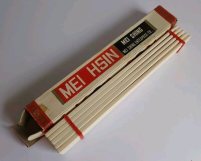 VINTAGE 20 HIGH GRADE IVORY CHOPSTICKS MEI-HSIN NEW IN BOX Unused