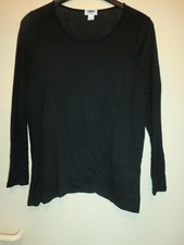 Schwarzes Shirt/Stillshirt Langarm mit Eingriff zum Stillen Gr. M Old Navy