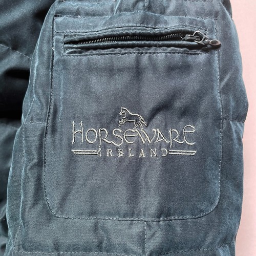 Horseware Ireland Down Jacket Coat Converts Vest Womens XL Green Quilted Lined - Picture 9 of 13