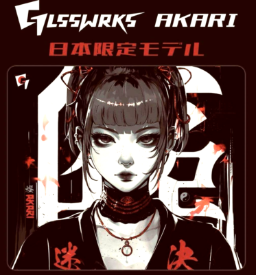 GLSSWRKS Akari Premium Glass Mousepad赤