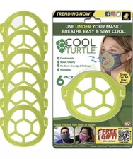6pack COOL TURTLE FOR FACE MASK Breathe Easy  Stay Cool Speak Clearly Washable