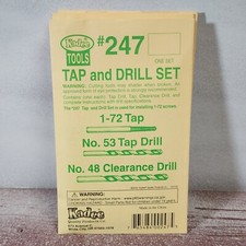 Kadee Quality Part  380-247 1-72 Tap  Drill Set Includes Tap 53  48 Drills