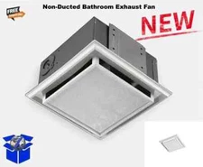 Non-Ducted Bathroom Exhaust Fan Ventless Ceiling or Wall Mount