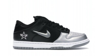 Nike SB Dunk Low Supreme Black Size Men Jewel Swoosh Limited Fast Ship  🔥