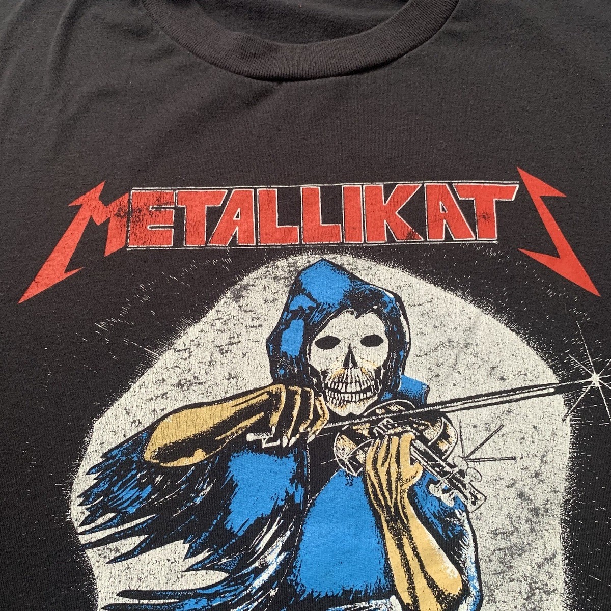 Vintage 80s Metallica Acting Like A Maniac Shirt Size XL Whiplash  