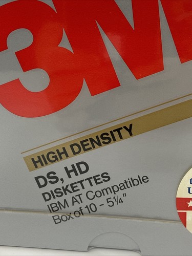 3M DS HD Diskettes Olympic Sticker Box of 10 - 5-1/4" 1992 Vintage Sealed New - Photo 3/8