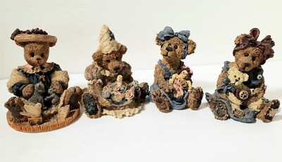 3 Boyd's Bears Handmade figurine lot 4E, 41E, 27E Plus 1 Berry Hill Kittens Bear