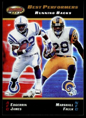 2000 Bowman's Best Edgerrin James/Marshall Faulk Indianapolis Colts/St. Louis