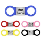 Personalized Laser Engraved On Collar Elastic Silicone Band Name Plate For Dog